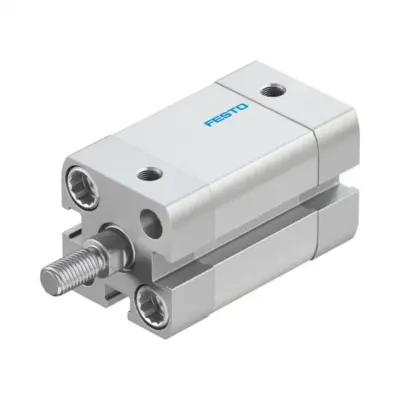 Festo ADN-16-15-A-P-A compact pneumatic cylinder with threaded piston rod for industrial automation and motion control applications.
