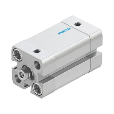 Festo ADN-16-20-I-P-A compact pneumatic cylinder with compact aluminum body for industrial automation and machine applications.