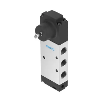 Festo VMEF-VB-M52-M-G14 5/2 Way Swivel Lever Mechanical Valve 1200 l/min G1/4 Ports Available at Murali Pneumatics Coimbatore